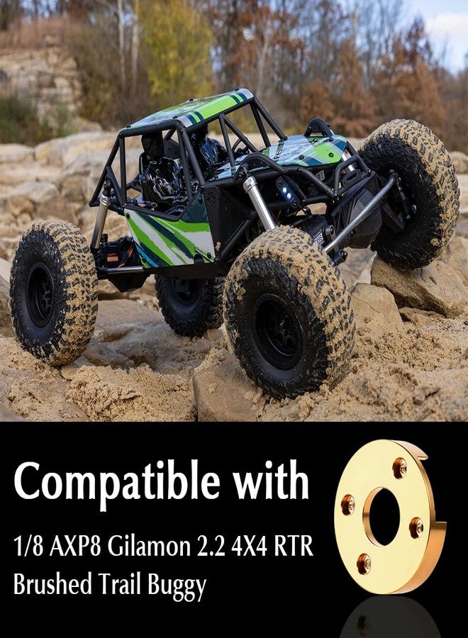GLOBACT أوزان GLOBACT 82 غرام من النحاس الصلب، ثقل موازن للعجلات لسيارات Axial AXP8 GILAMON 2.2 4X4 1/8 RC Trail Buggy، قطع غيار للترقية (4 قطع) - Image 2